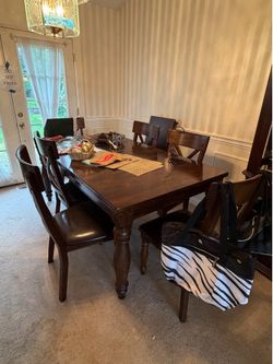 Dining table and chairs
