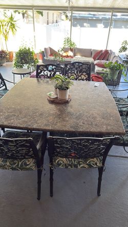 Screen Room Table With 8 Chairs