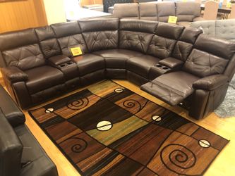 Brown Reclining Sectional Sofa