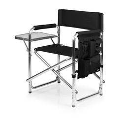 Picnic Time Portable Folding 'Sports Chair', Black