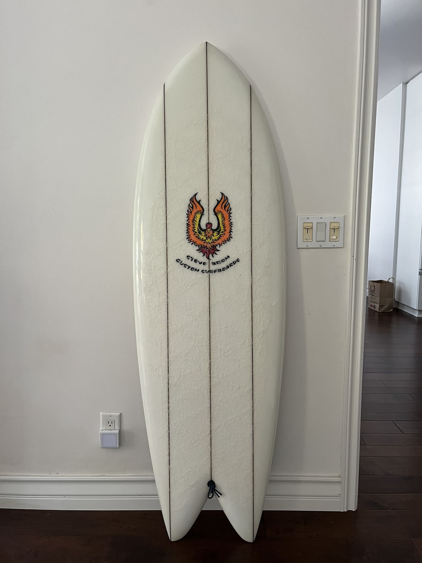 5’6” Steve Brom Twin Keel Fish Surfboard