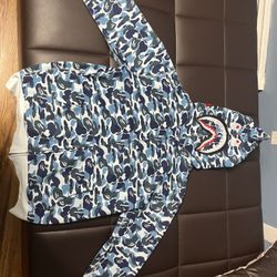 Blue Bape Zip Up