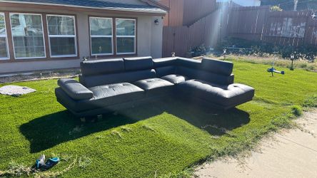 Black leather couch free
