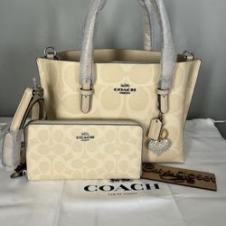 Coach Mollie Tote Bag 25 And Matching Wallet 