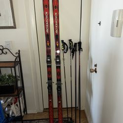 Rossignol Parabolic Skis + 2 Sets Poles + Boots/11-1/2