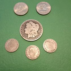 Old Coins Morgan Silver Dollar Susan B Anthony +