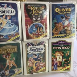 McDonalds 1996 Walt Disney Masterpiece Collection Happy Meal VHS Toy Lot of 6