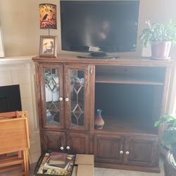 Solid Oak Entertainment Center