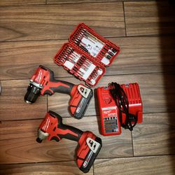 Milwaukee drill/impact with attachments
