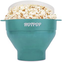 The Original Hotpop Microwave Popcorn Popper, Silicone Popcorn Maker, Collapsible Bowl Bpa Free and Dishwasher Safe