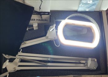 Magnifying LED Lamp Adjustable 3 Section, 10X Rectangle