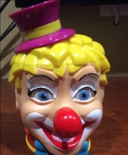 Collectible Mug Ringling Brothers Barnum Bailey Circus Clown Mug w Hat Flip Open Lid 2001..Good condition....Dated 2001....Own A Piece Of History.