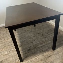 Baxton Studio Andrew Dining Table, 47.75" W x 30" D X 29.5" H, Dark Brown