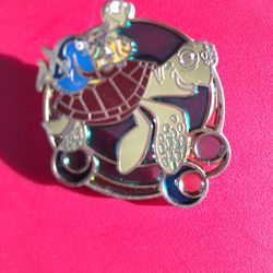 Disney Finding Nemo Turtle Ride Stained Glass Pin