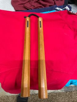 Vintage Wooden Nunchucks with Rope