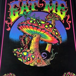 mushroom frame with blacklight 