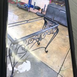 Metal Bottom As Is Need Glass Tops 