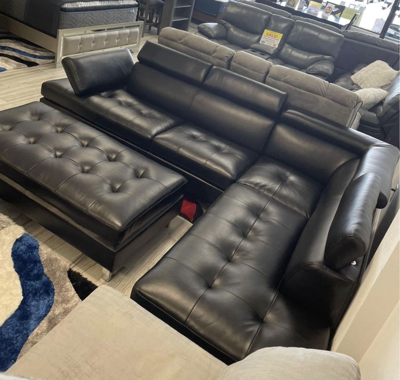 Ibiza sectional with ottoman $9 99 with easy finance options