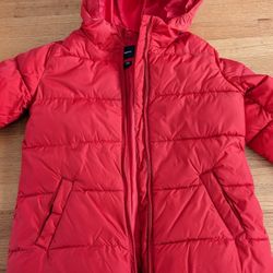 Gap Girls Hooded Puffer Jacket Size XXL (14-16) Red