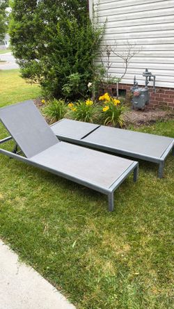 Aluminum Frame Chaise Lounge (Pair)