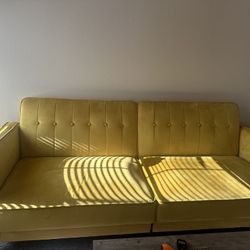 Yellow Futon Couch 