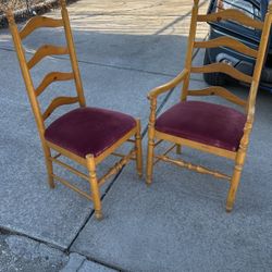 Chairs With Red Velvet 