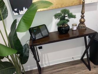 Narrow Dark Wood Console Table