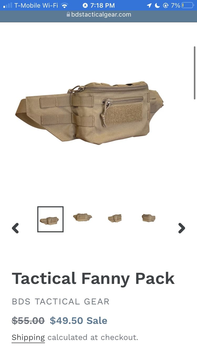 Bds Tactical Fanny Pack, Coyote