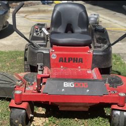 Zero turn Alpha Big Dog 52inch