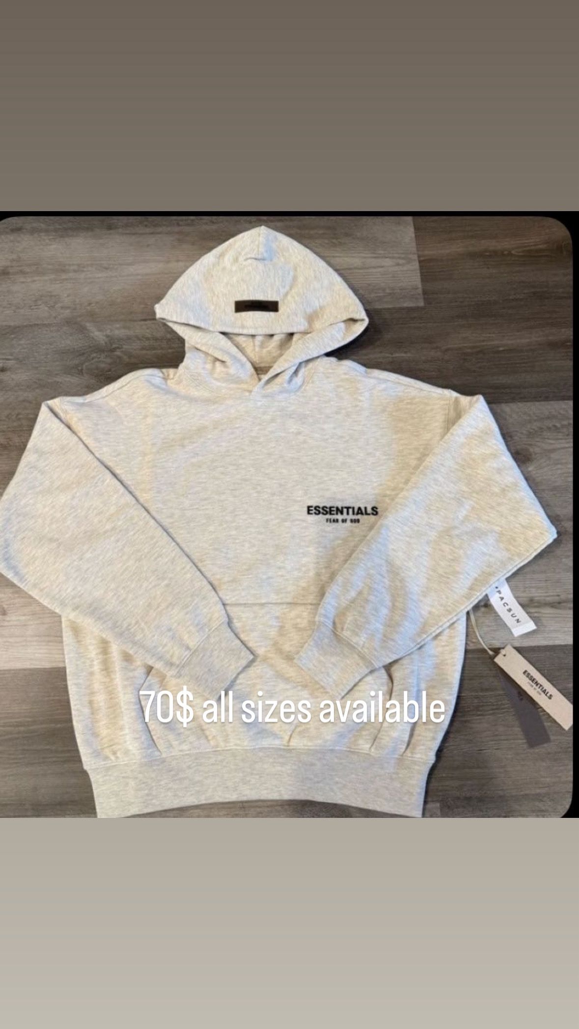 Light Gray Essential Hoodie 