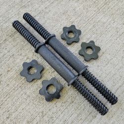 Spinlock Dumbbell Handles 14" Long With Rubber Handles