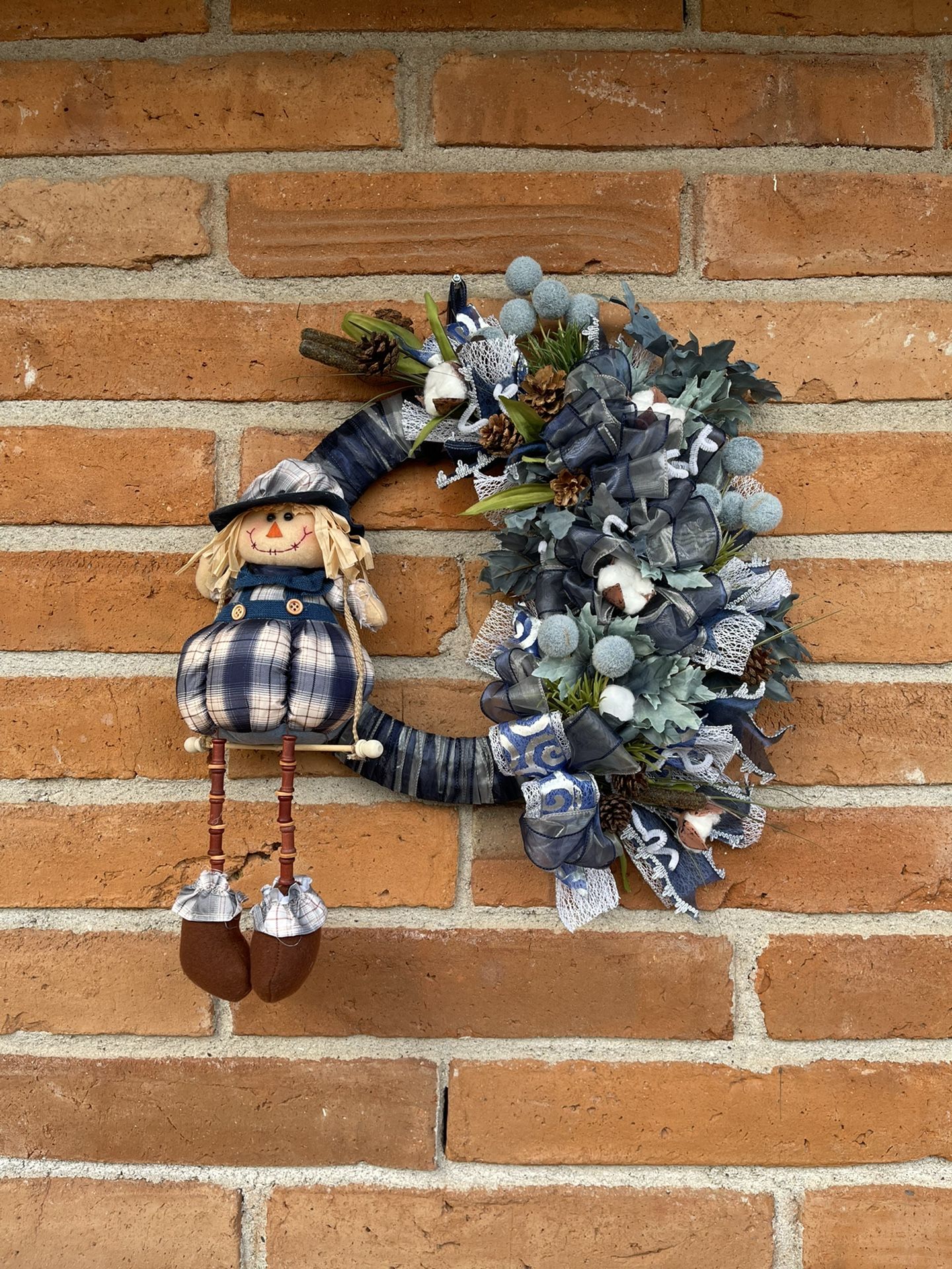 Thanksgiving And Fall Wreath, Door hanging, outdoor decor.