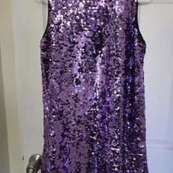 Girls Xl Sugar And Jade Sequin Dress Purple