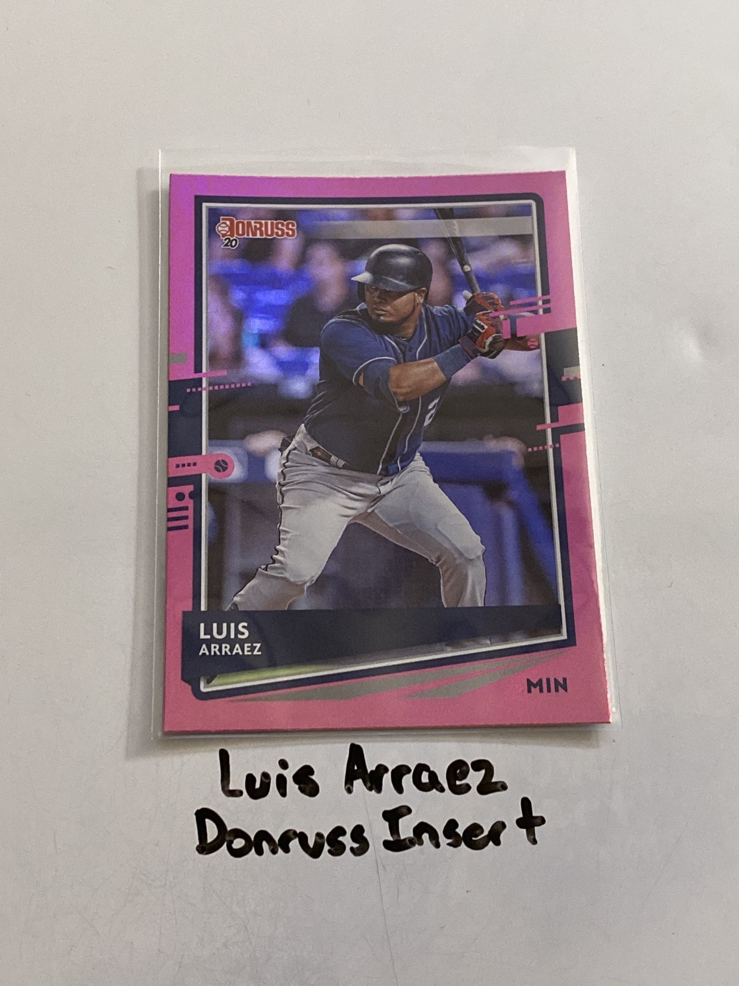 Luis Arraez Minnesota Twins 2nd Baseman Donruss Short Print Insert Card.