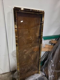 Gold Framed Glass Door brand new