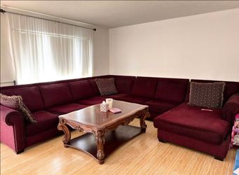 Large Red 4 Piece Sectional "L" Couch