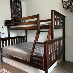 Twin-Over-Full Bunk Bed with Trundle Bed AND Matching Desk