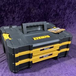 🧰🛠DEWALT TSTAK IV 7” Stackable 18-Compartment Double Shallow Drawer Small Parts & Tool Storage Organizer-NEW!-$30!🧰🛠