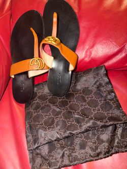 Gucci marmont double g leather sandals