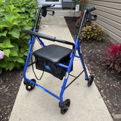 Medline Rolling Walker With Seat