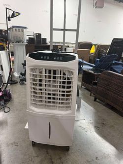 3-in-1 Portable Evaporative Air Cooler,3000cfm With 10 Gallon Water Tank,foldable Design,12h Timer And Remote Control,white