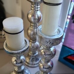 Set De Decoración Con Sus 3 Velas