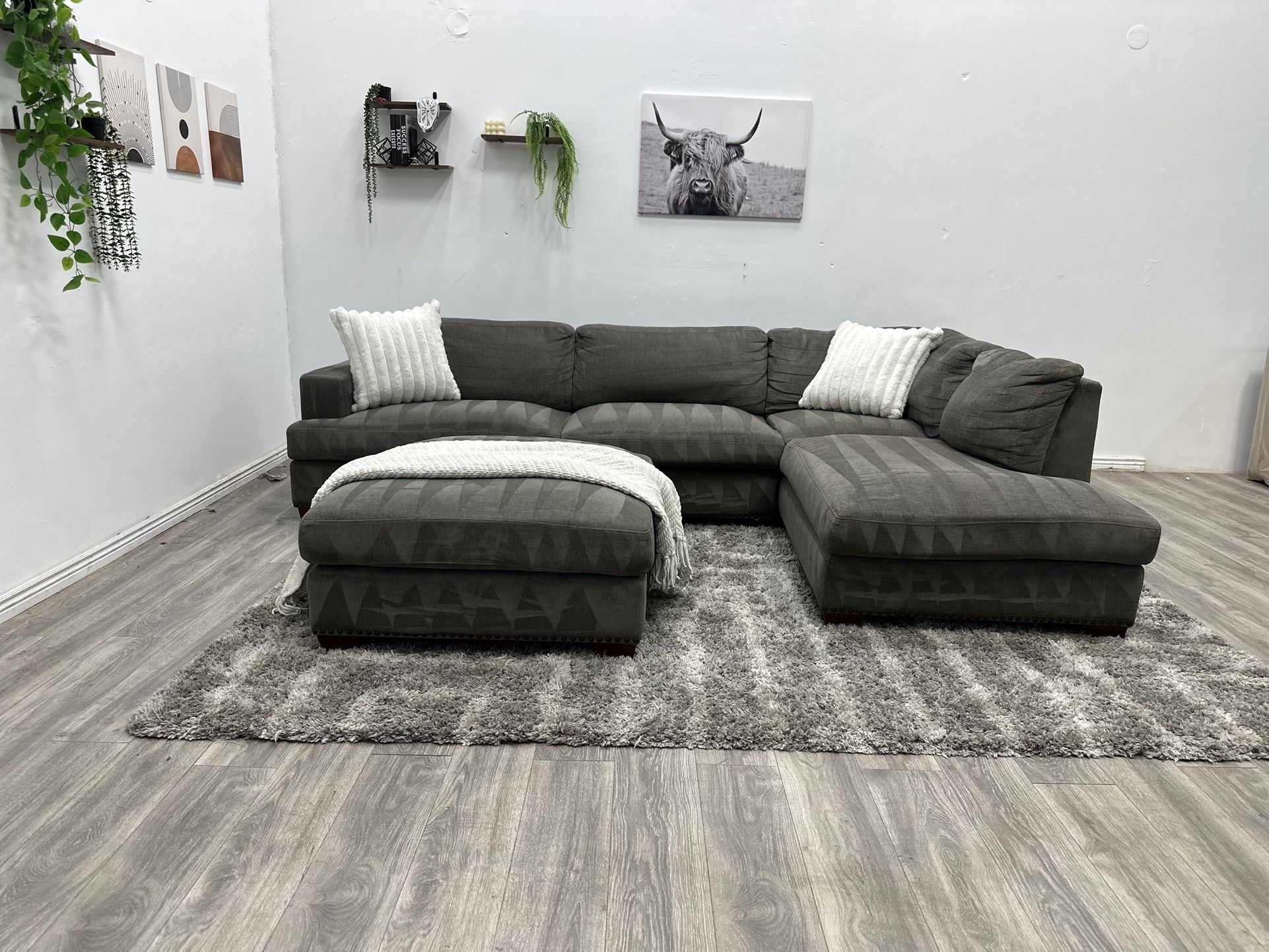 Gray Sectional Couch - Free Delivery