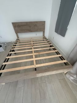 Queen size modern headboard in tan
