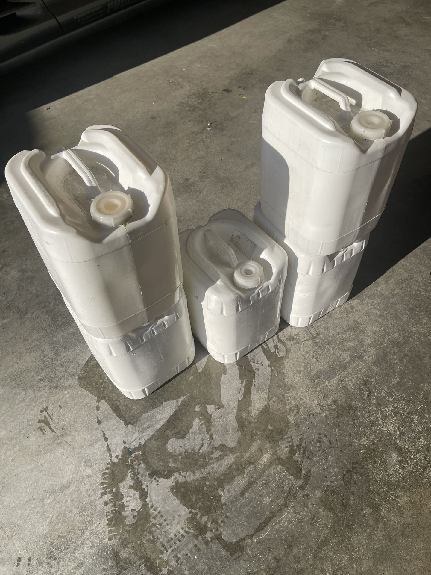 Salt Water Containers - 5 Gallon Each