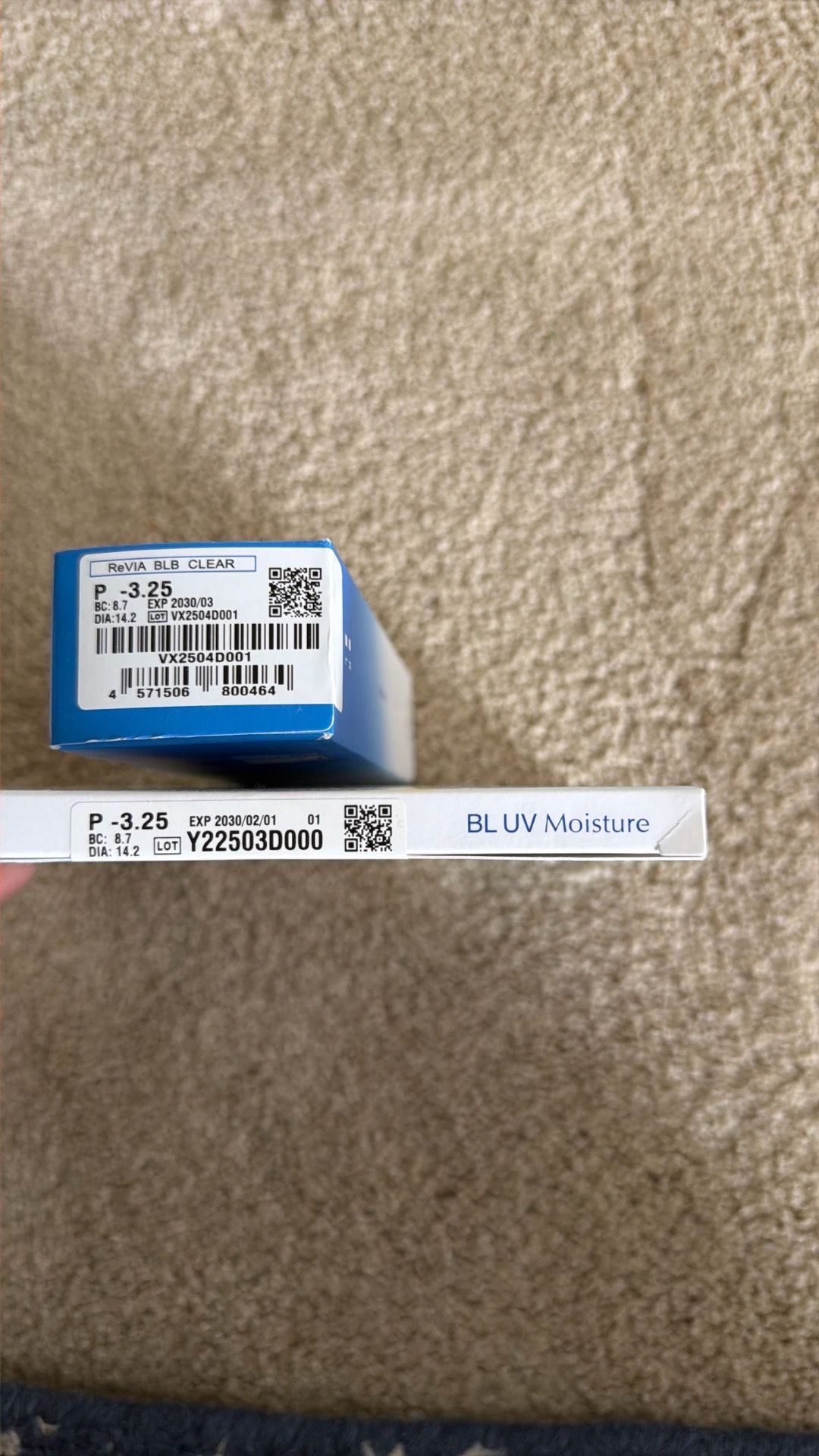 Daily contacts 3.25 UV blue light
