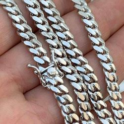 925 Silver Cuban Link Chain 6mm  24 Inches