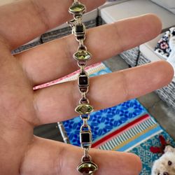 Peridot & Blue Topaz Bracelet