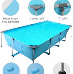 Swimming Pool Above Ground Outdoor 15ft Rectangle  178" x 87" J-36
