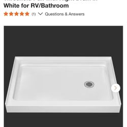 SB4832R 48 in. L x 32 in. W Rectangular Alcove Shower Pan Base